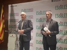 El conseller Josep Bargalló i el director de Centres Públics Josep Gonzlez-Cambray