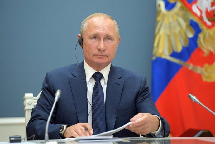 Vladimir Putin, en su despacho presidencial en Moscú