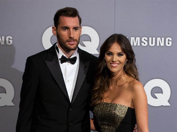 Spanish model Helen Lindes and Rudy Fernandez attend the GQ Men Of The Year Award 2013 at the Palace Hotel on November 18, 2013 in Madrid, Spain.
