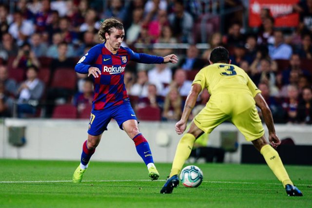17 Antoine Griezmann from France of FC Barcelona during the La Liga match between FC Barcelona and Vilareal in Camp Nou Stadium in Barcelona 24 of September of 2019, Spain.