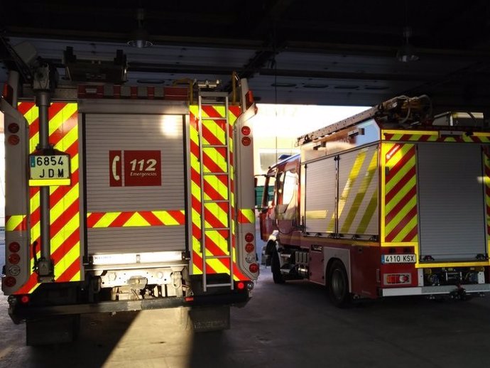 Camiones de bomberos de Andújar en una imagen de archivo