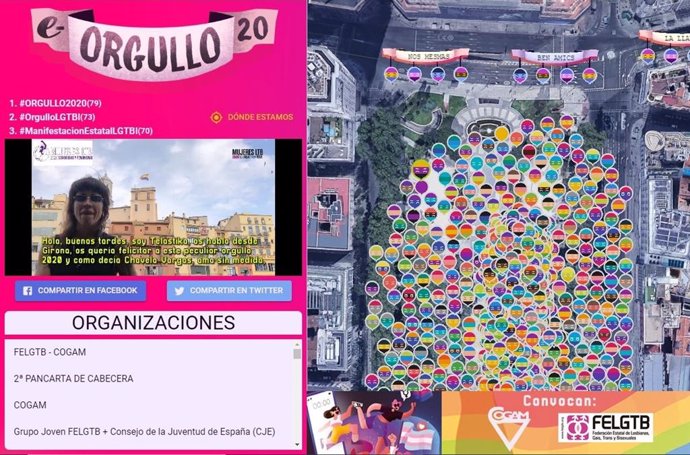 Mujeres lesbianas, trans y bisexuales encabezarán este sábado la marcha del Orgullo 2020, que recorre virtualmente Madrid.
