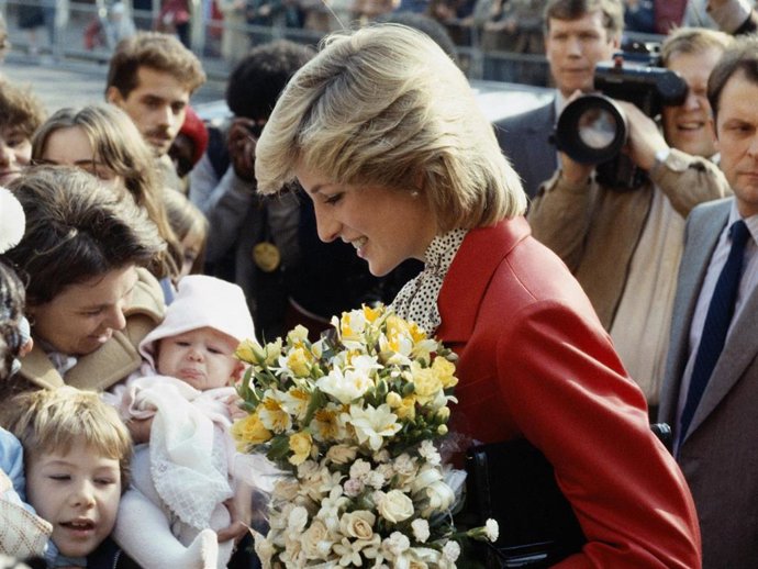 Princess Diana wearing a Jasper Conran suit during a visit to a community centre in Brixton, October 1983.