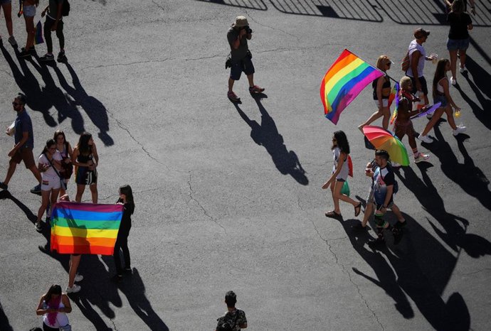Manifestación estatal del Orgullo LGTBI en Madrid, desde Atocha hasta Colón.