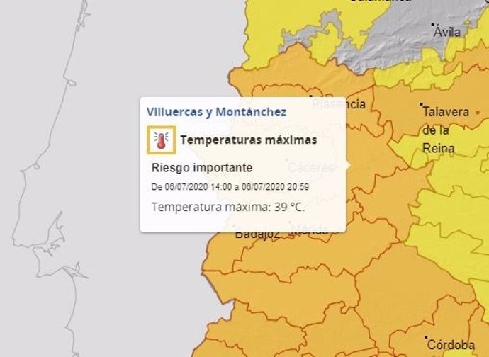 Altas temperaturas en Extremadura
