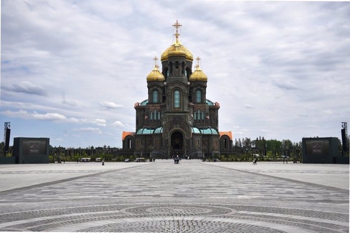 La Catedral de las Fuerzas Armadas, situada a las afueras de Moscú