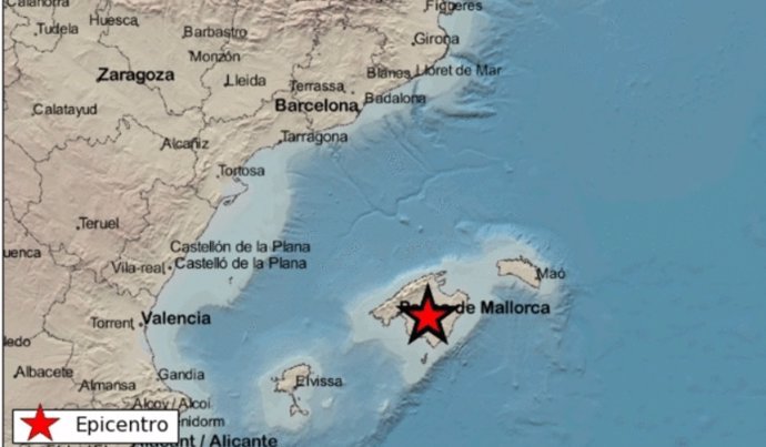 Mapa del terremoto registrado en Monturi.