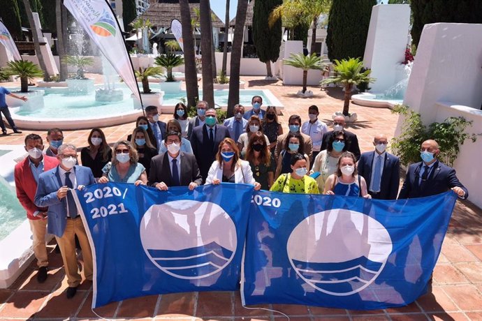 Acto de entrega de Banderas Azules a las playas andaluzas presidido por el vicepresidente de la Junta y consejero de Turismo, Regeneración, Justicia y Deporte, Juan Marín.