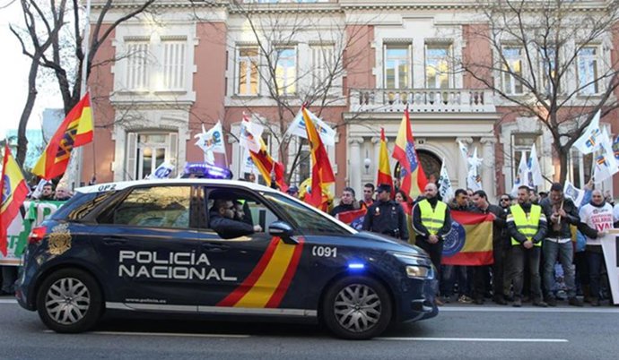 Imagen de archivo de una de las protestas a favor de la equiparación policial