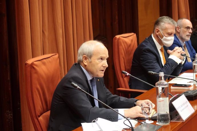 El expresidente de la Generalitat, José Montilla, en su comparecencia ante la Comissió dAfers Institucionals del Parlament del 6 de julio