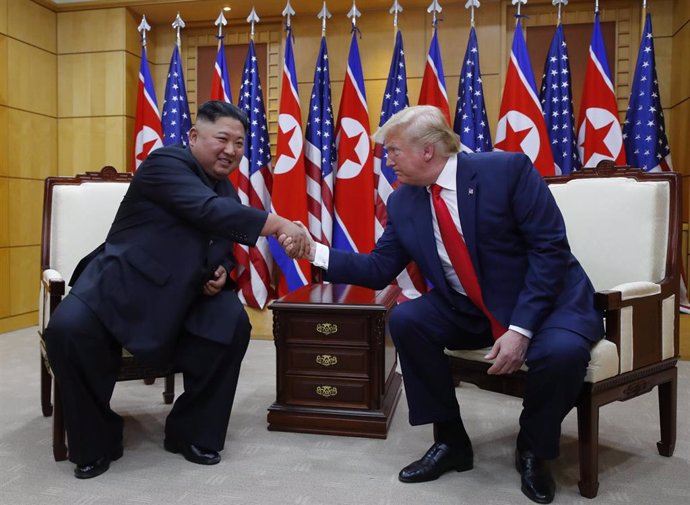 El líder de Corea del Norte, Kim Jong Un, y el presidente de Estados Unidos, Donald Trump.