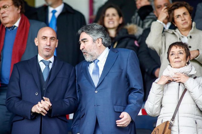 Luis Rubiales y José Manuel Rodríguez Uribes