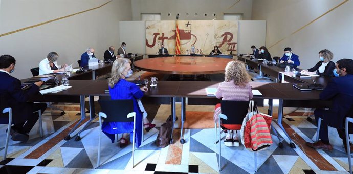 El president de la Generalitat, Quim Torra, encapala la reunió del Consell Executiu