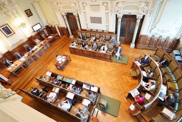 Pleno del mes de julio de 2020 en el Ayuntamiento de Valladolid.