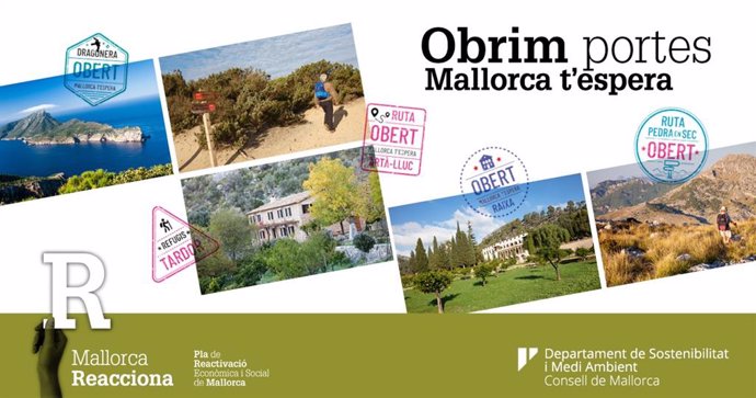 Cartel informativo del Consell de Mallorca sobre los refugios.