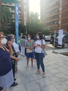 Amelia Velázquez (Cs), en la plaza Rafael Salgado de Bami