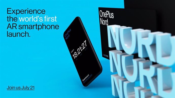 Cartel del evento de lanzamiento del OnePlus Nord