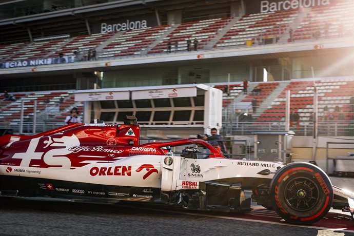 RAIKKONEN Kimi (fin), Alfa Romeo Racing C39, action during the second session of the Formula 1 Pre-season testing 2020 from February 26 to 28, 2020 on the Circuit de Barcelona-Catalunya, in Montmelo, Barcelona, Spain - Photo Florent Gooden / DPPI