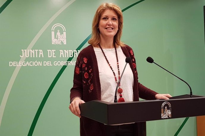 Foto de archivo de la delegada de Fomento en Málaga, Carmen Casero, en rueda de prensa.