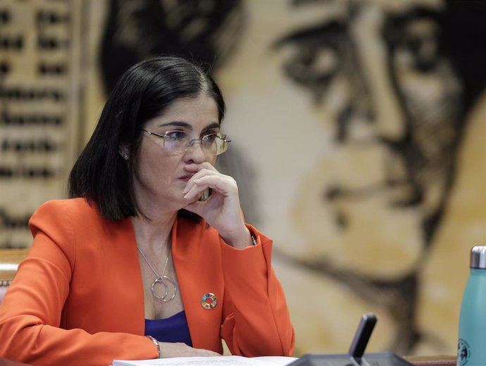 La ministra de Política Territorial y Función Pública, Carolina Darias, comparece en Comisión de Entidades Locales en el Senado, en Madrid (España), a 18 de junio de 2020.