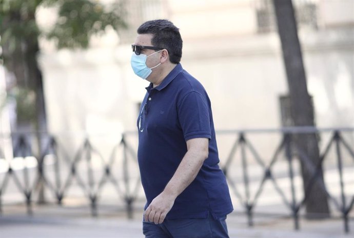 El empresario David Marjaliza, en el momento de su llegada para declarar en la Audiencia Nacional, en relación al caso Púnica, en Madrid (España), a 7 de julio de 2020. 
