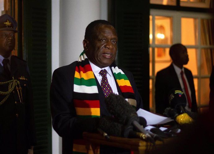 El presidente de Zimbabue, Emmerson Mnangagwa