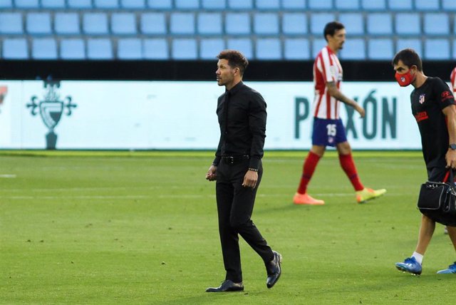 El entrenador del Atlético de Madrid, Diego Pablo Simeone