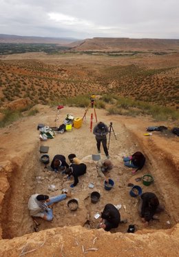 Excavación del yacimiento de Guefat- 4.2 en Marruecos durante la campaña 2019.