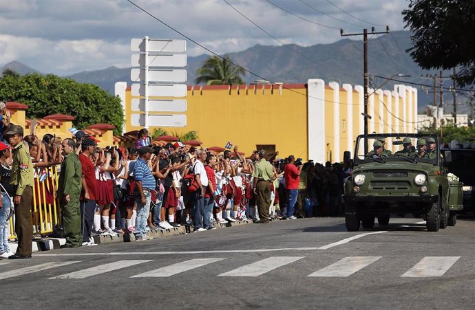 Las honras fúnebres del ex presidente cubano Fidel Castro pasan por el Cuartel Moncada (Imagen de archivo)