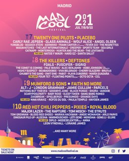 Mad Cool 2021 anuncia cartel: entran Red Hot Chili Peppers y se caen Taylor Swif