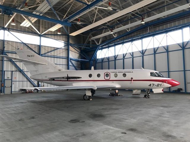 El Ejército del Aire cede un Falcón-20 al CIFP 'Aguas Nuevas' de Albacete.