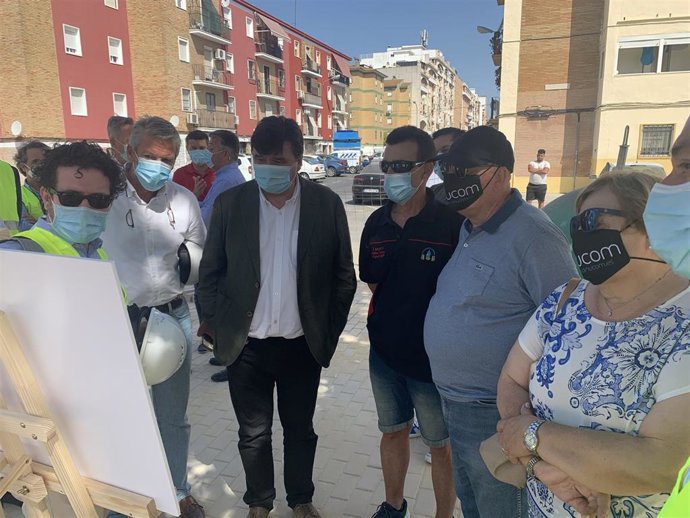 Visita a las obras de la calle Cristo del Amor. 