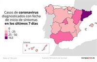 Mapa de los rebrotes: 15 Comunidades continúan afectadas y siguen apareciendo nuevos focos