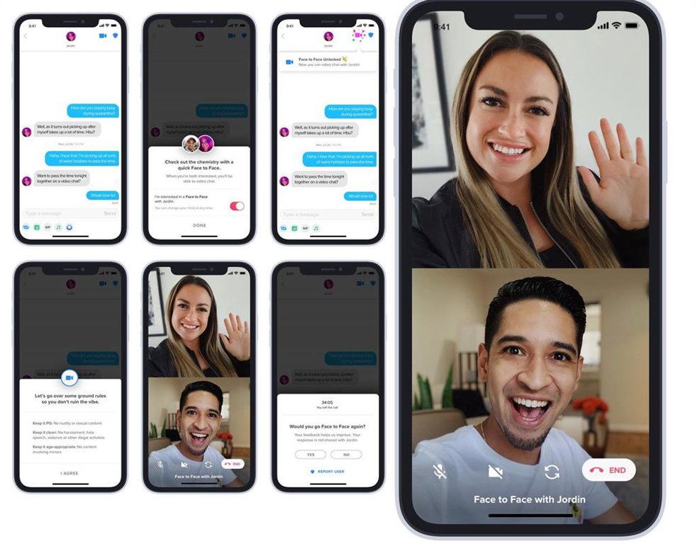 Videochats en Tinder.