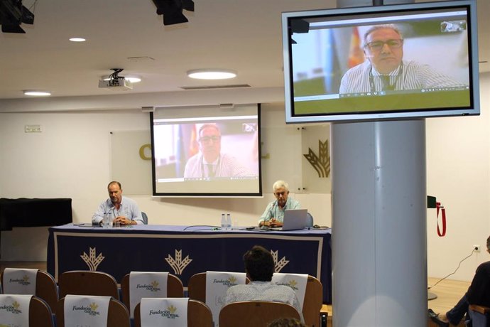 Encuentro telemático entre Alberto Garrocho, José Luis García-Palacios y el europarlamentario del PP Juan Ignacio Zoido.