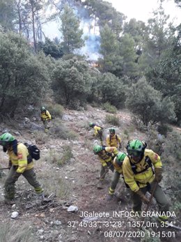 Incendio de Quesada en el Cerro del Caballo