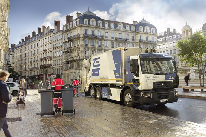 Imagen de un camión eléctrico de Renault Trucks.