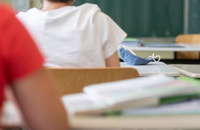 Mascarilla en una escuela de Alemania