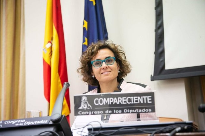 La portavoz del PP en el Parlamento Europeo, Dolors Montserrat, comparece en el Congreso. Foto de archivo  