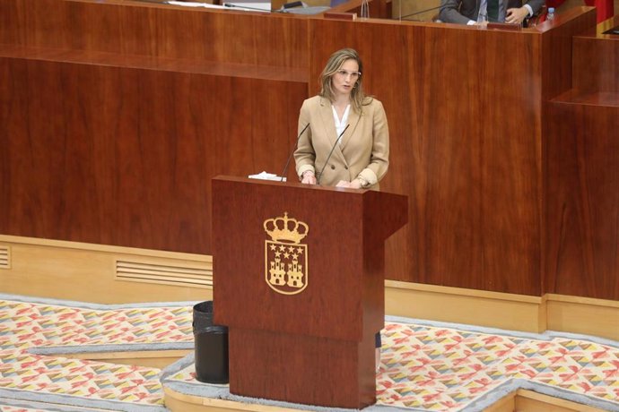 La consejera de Medio Ambiente, Ordenación del Territorio y Sostenibilidad de la Comunidad de Madrid, Paloma Martín, durante el pleno en la Asamblea, a 2 de julio de 2020.