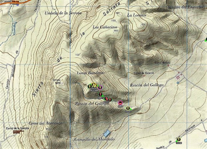 Localización en el mapa del lugar del incendio