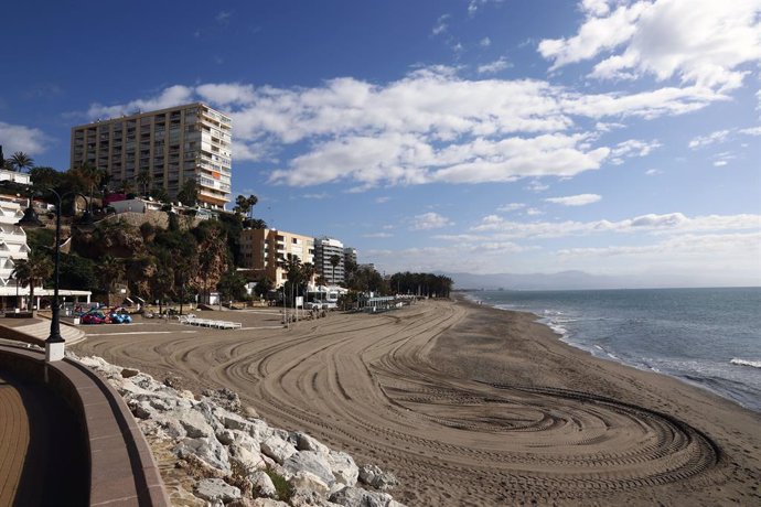 Vistas  del paseo marítimo de La Carihuela en Torremolinos. Málaga a 15 de mayo del 2020