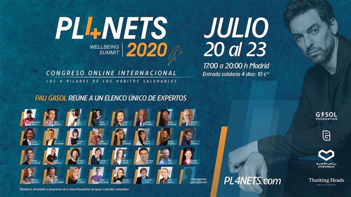 Pau Gasol organiza el congreso Pl4nets Wellbeing Summit