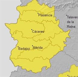 Extremadura volverá a activar este viernes la alerta amarilla por altas temperaturas, que podrán alcanzar 39 grados