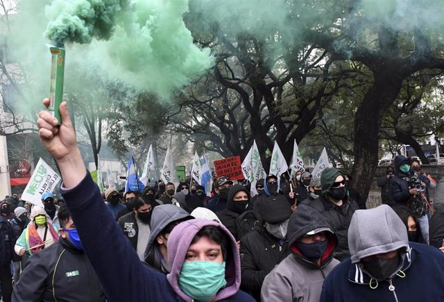 Protesta en la ciudad argentina de Córdoba durante la pandemia de coronavirus (Imagen de archivo)