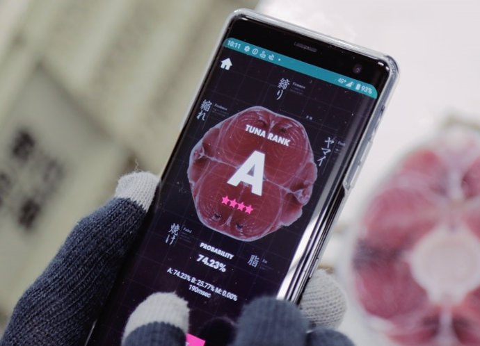 Una app japonesa usa la IA para valorar la calidad del corte del atún para el su