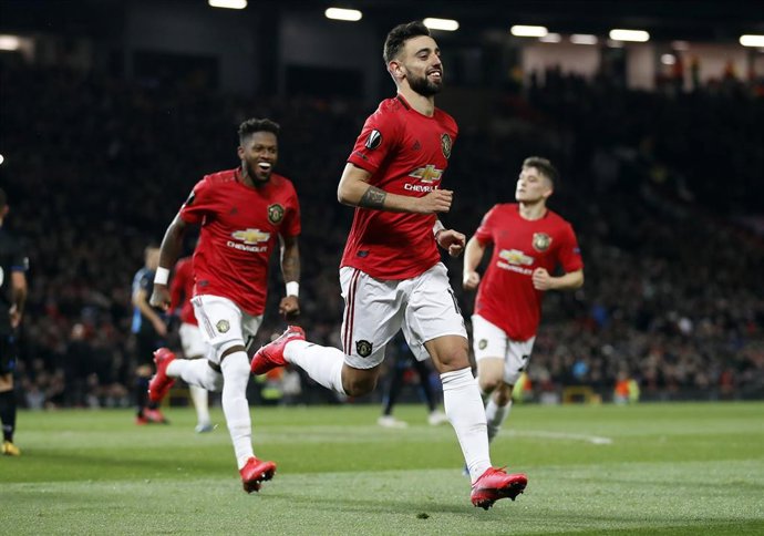 Bruno Fernandes celebra un gol con el Manchester United