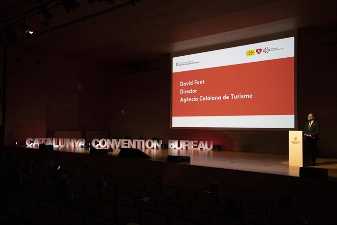 David Font, en un momento de su conferencia en la jornada del Catalunya Convention Bereau