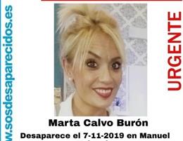 Cartell de la desaparició de Marta Calvo