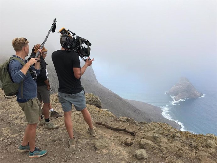 Rodaje de televisión en la costa de Santa Cruz de Tenerife